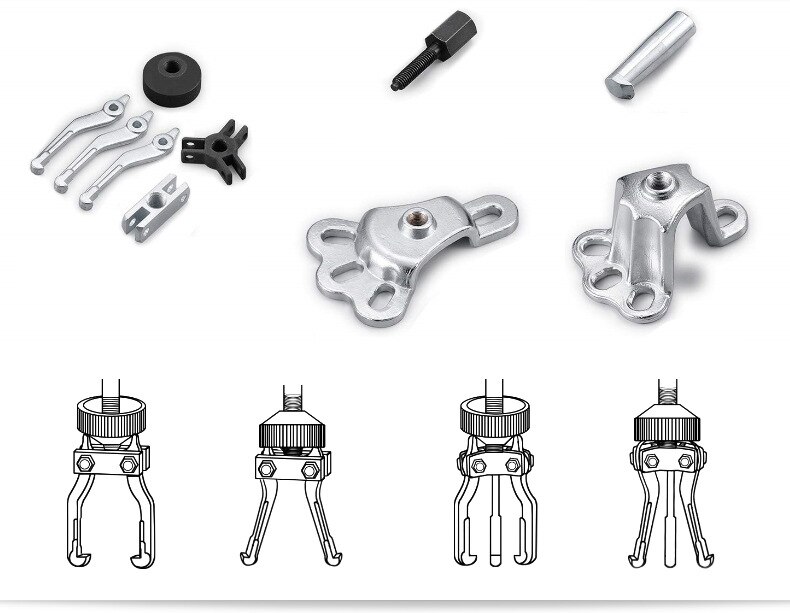 16PC Slide Hammer Puller Set/Heavy Duty Steel Slide Hammer Pilot Bearing Removal Tool Set