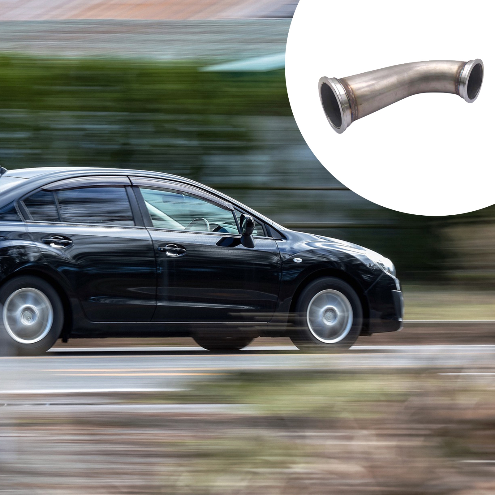 Universal 90 Degree Stainless Steel Elbow Adapter Downpipe for 2.5"ID Flange