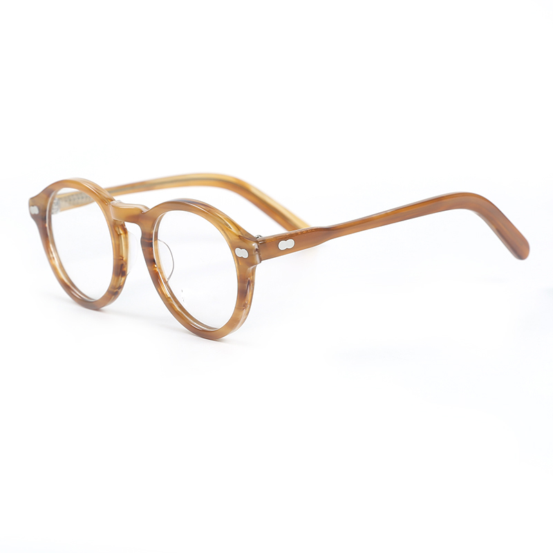 Armação de óculos ópticos para homens e mulheres, óculos vintage johnny depp, armação de óculos de acetato para computador, lentes transparentes: Vermelho