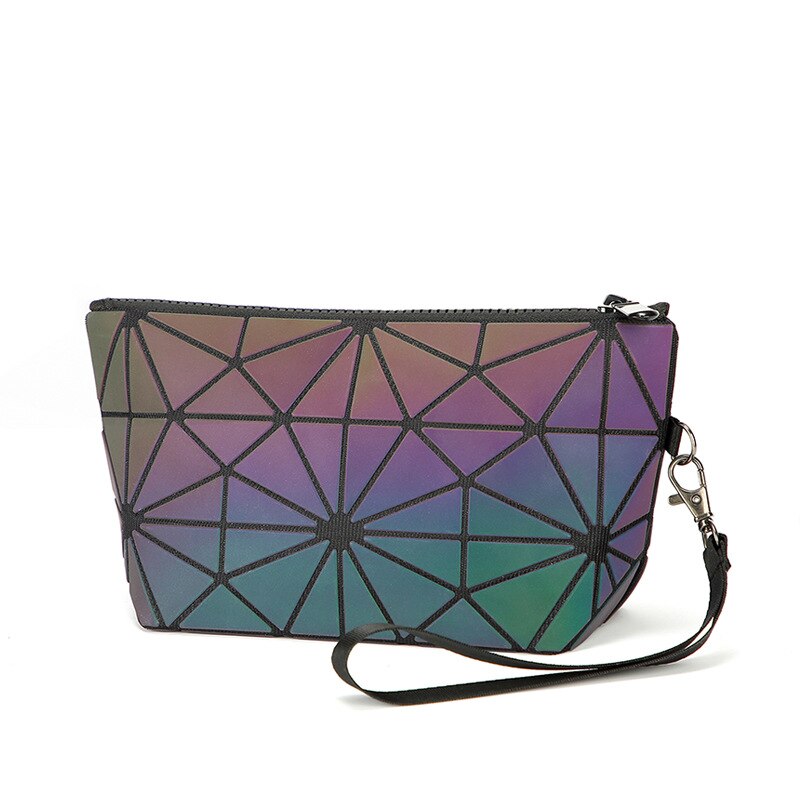 Diomo kosmetiske tasker kvinder lysende geometrisk pung dame makeup taske armbånd til piger