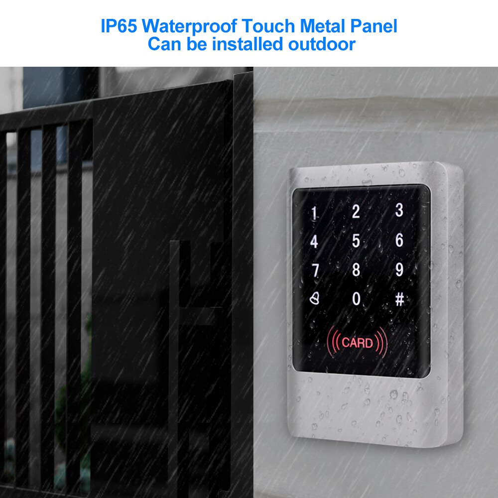 IP65 Wasserdichte RFID Keypad Access Control Board Kartenleser Standalone Access Controller System Kit 125KHz 13,56 MHz mit Schlüssel