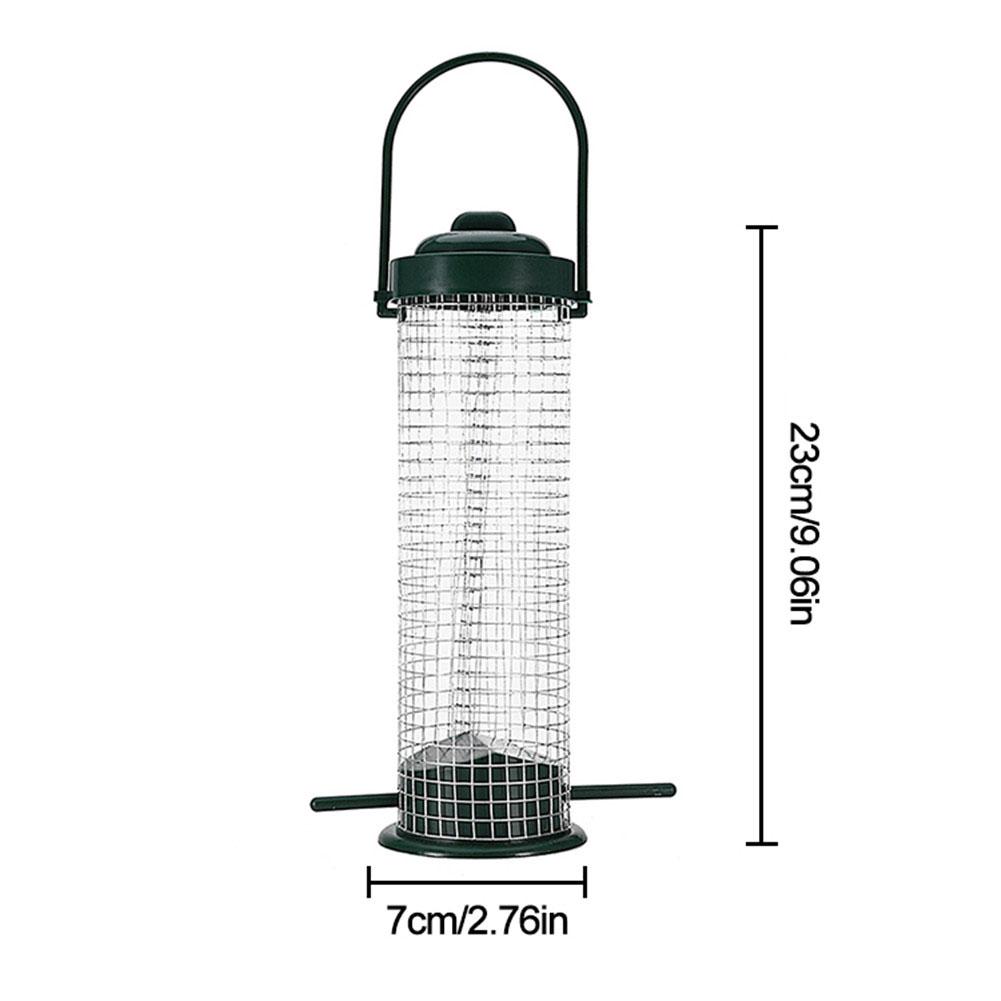 Plastic Galvanized Grid Bird Feeder Dumplings Grease Ball Rack Holder Outdoor Food Dispenser for Tit Small Wild Birds 30E