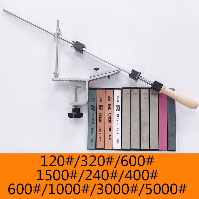 Sharpener Fixed Angle Sharpener Ruixin Sharpener Mini Chisel Manual Knife Diamond Sharpening Stone: set-H