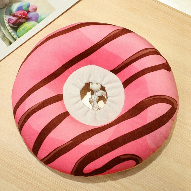 Donuts Shape Pet Protective Collar Anti-bite Lick Dog Neck Cone Recovery Surgery Wound Healing Cat Dogs Health Collar M: A / L
