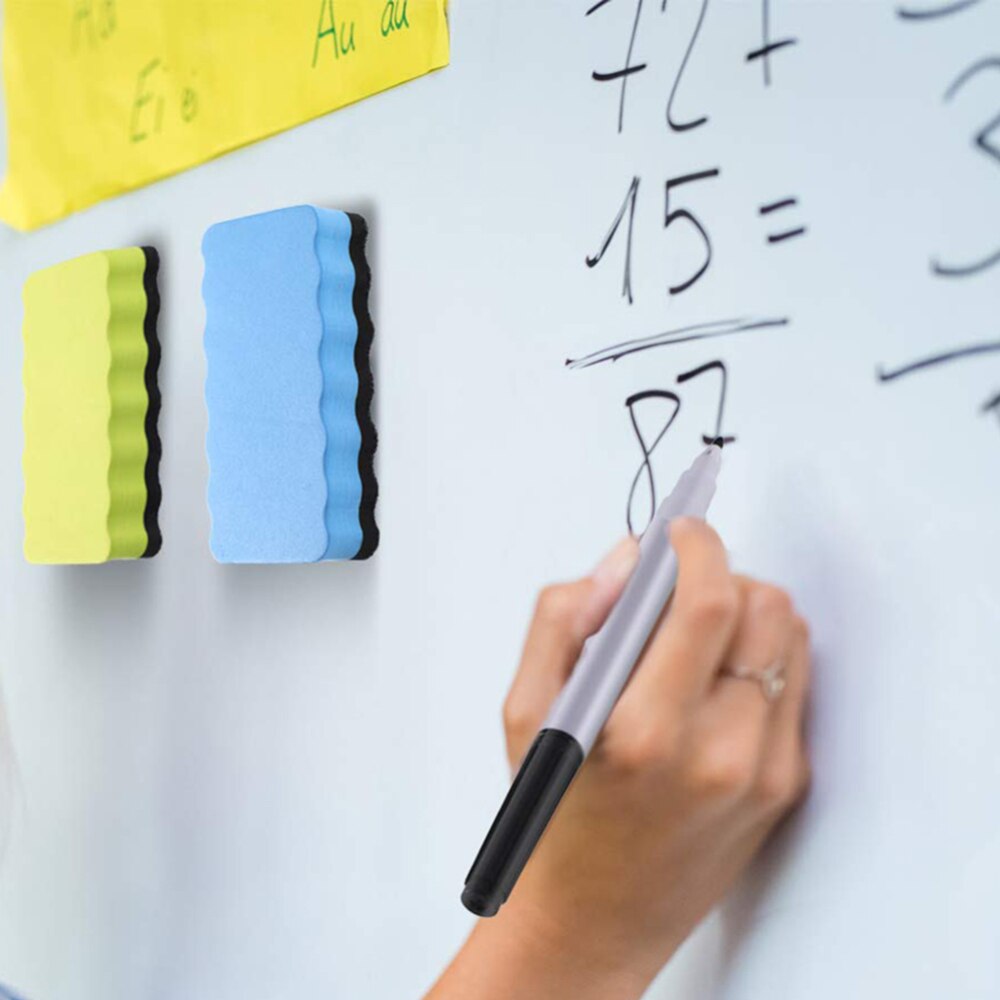 8 pcsmuti colormagnetic whiteboard suddgummi kontorsskola markör tavla renare suddgummi torka student brevpapper leverans