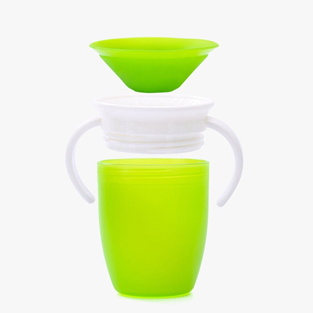 360 Degree Baby Leak-Proof And Anti-Smashing Cup Leak-Proof Baby Infant Child Drinking Cup Learning Cup: Green 207ml