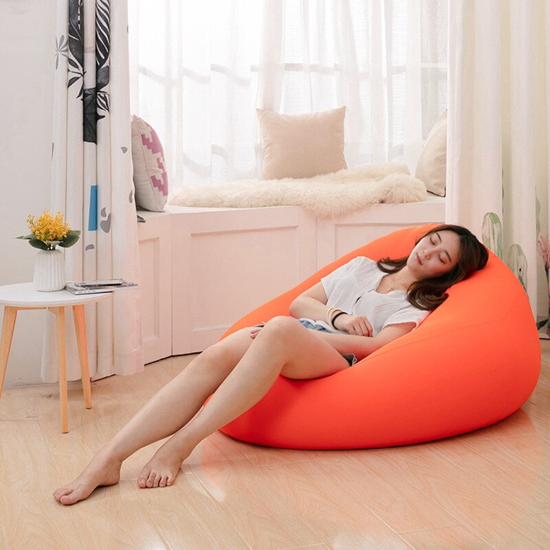 Doven sofa sækkestol enkelt soveværelse sød tatami dække kun moderne japansk altan sækkestol: Orange