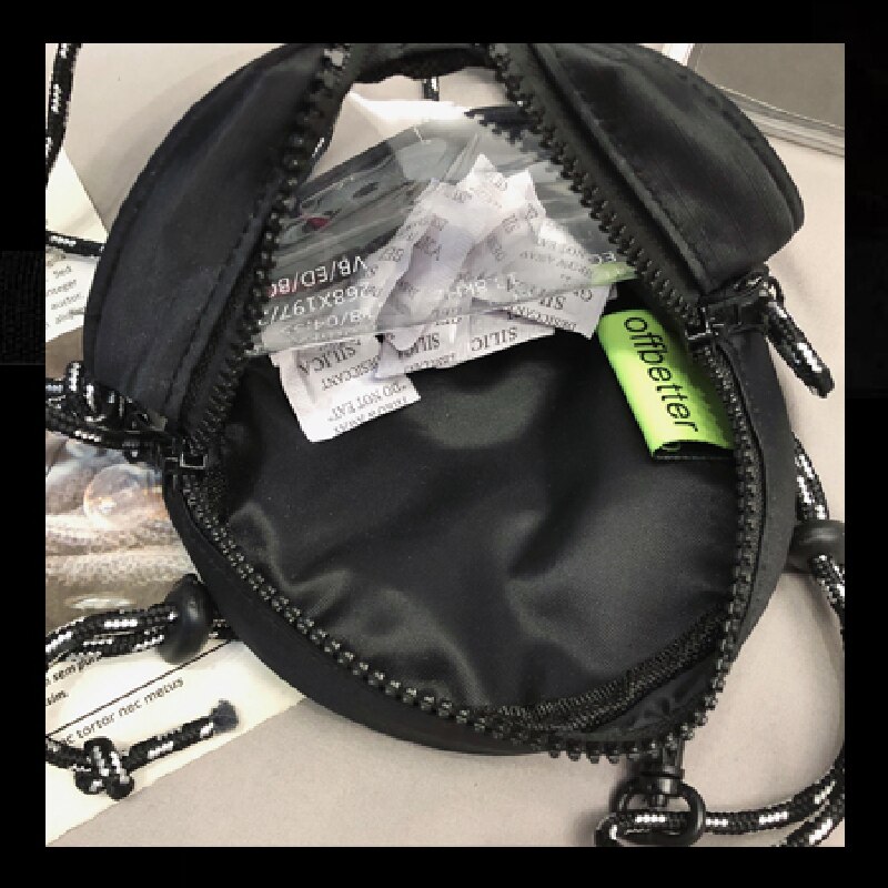 Original brystpose kvindelig mini taske skulder afslappet messenger taske hip hop personlighed gennemsigtig rund skuldertaske