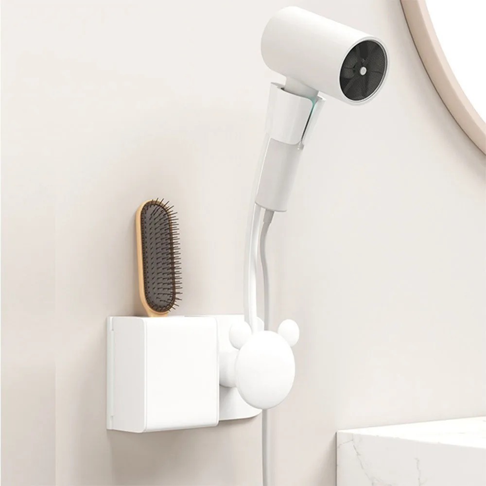 No need To Punch Holes No Need To Hold Adjustable Wall Hanging Hair Dryer Holder Free Of Hands Universal Air Duct Storage Rack