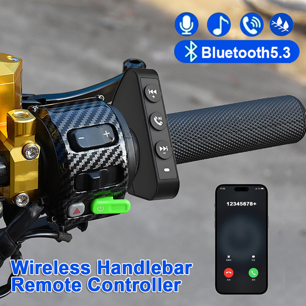 Motorrad Lenker Fernbedienung Drahtlose Helm Headset Fernbedienung Geschmack Bluetooth Freisprecheinrichtung Telefon Medien Fernbedienung