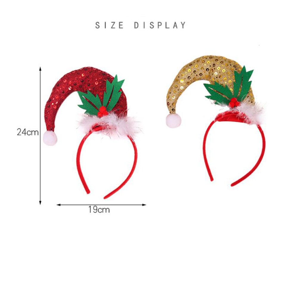 Lijst kerst haarband kerst schijf hoogtepunten gebogen hoed haarband kerst hoofddeksel