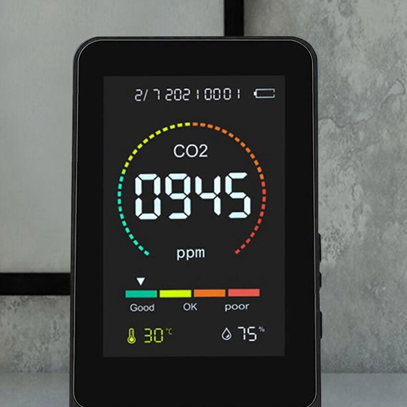 Carbon Dioxide Detector, Air , Temperature and Humidity, Infrared Three-In-One CO2 Semiconductor Portable