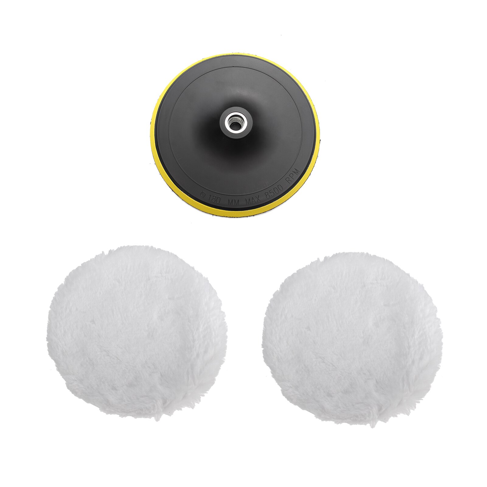 7'' Polisher/Buffer Car Goods Soft Wool Bonnet & Pad with Hook & Loop for Polishing/Buffing