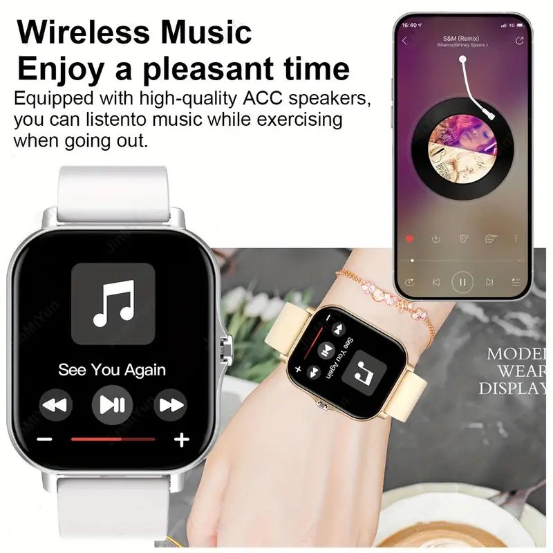 LAXASFIT Y13 Smart Watch con funzione di chiamata Fitness Tracker Cardiofrequenzimetro Sveglia per il monitoraggio degli sport all'aria aperta