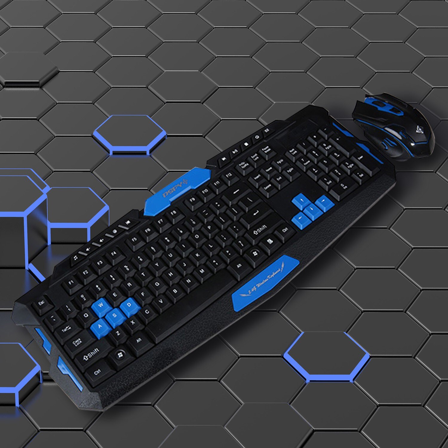 LED Breathing Backlight Pro Gaming Keyboard Mouse Combos USB Wireless Mechanical Keyboard Mouse Set For PC Laptop
