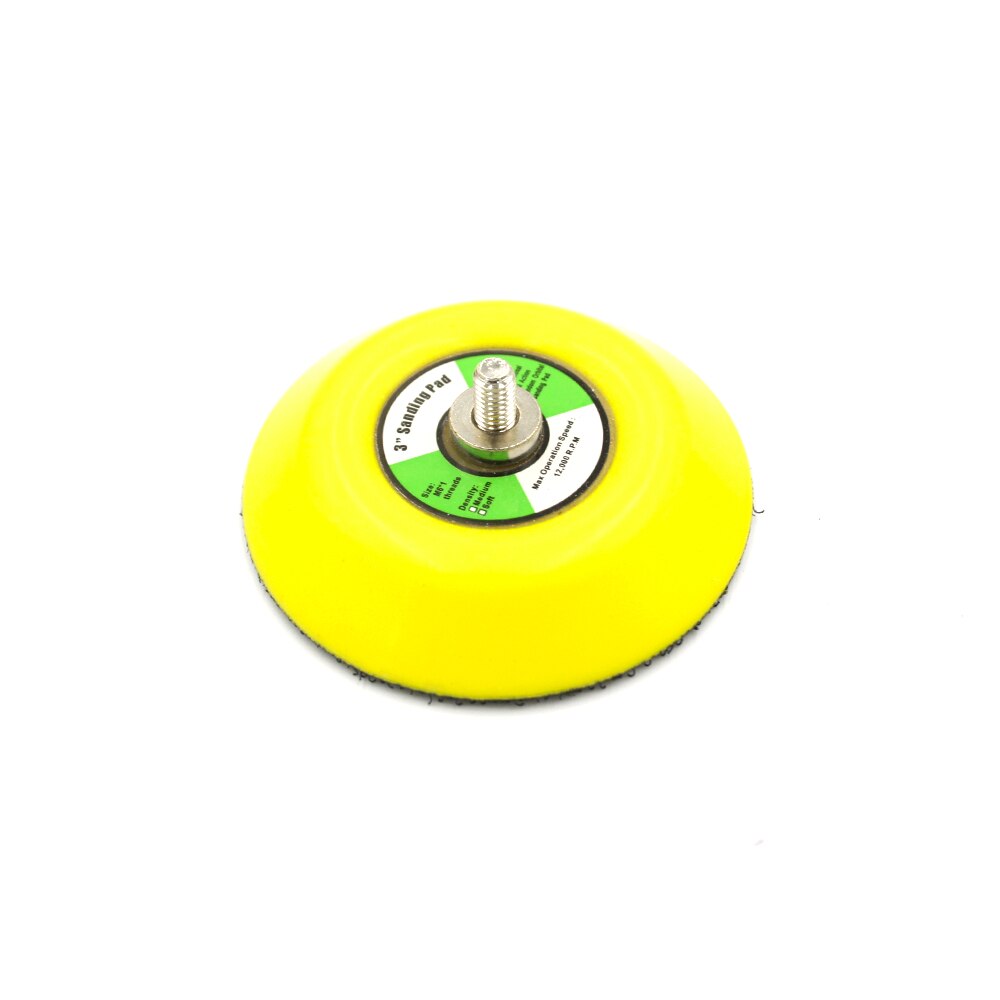 Pneumatic Sander backing pad Air Polisher holder sanding polishing disc hook-loop back plate 1234567inch: 3inch