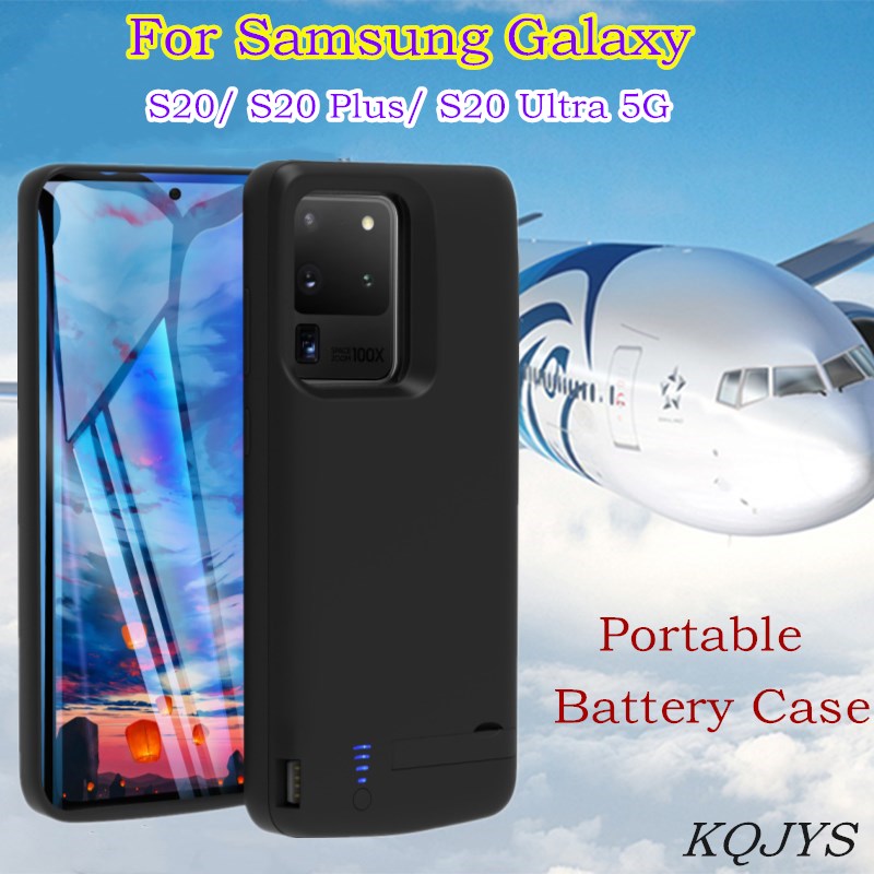 KQJYS Power Bank Battery Charging Cover For Samsung Galaxy S20 S20 Plus S20 Ultra 5G Battery Case Wireless Battery Charger Case