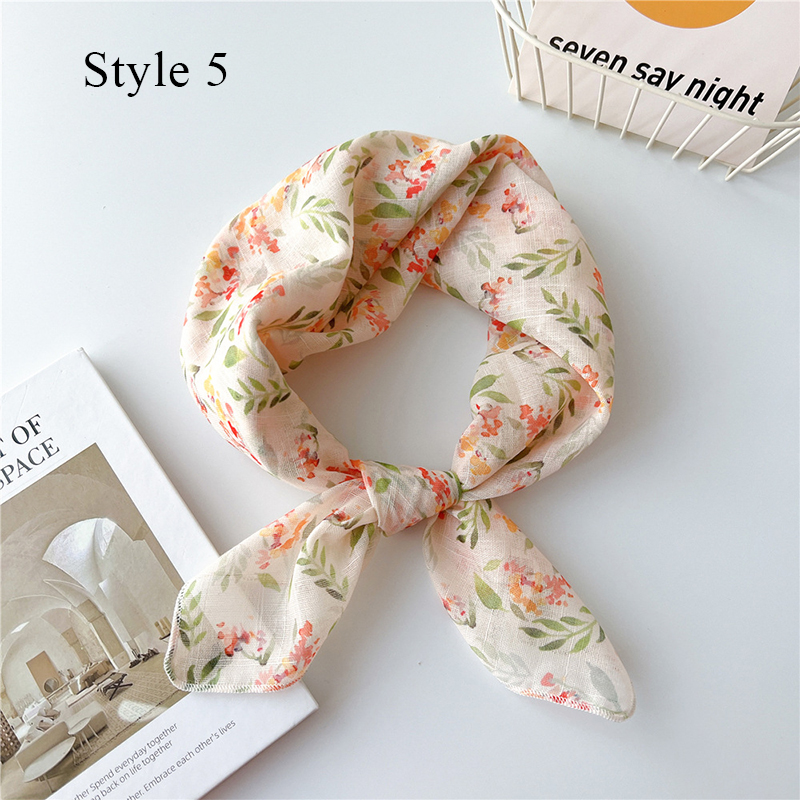 Châle Carré en Coton et Lin pour Femme, Écharpe Douce, Hijabs, Bandanas, Protection Solaire, Foulard de Tête, 55cm: Black