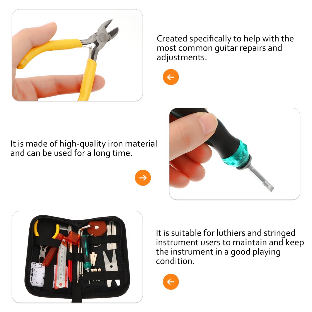 1 Set/26pcs Complete Guitar Repairing Maintenance Tool Kit Guitar Setup Kit
