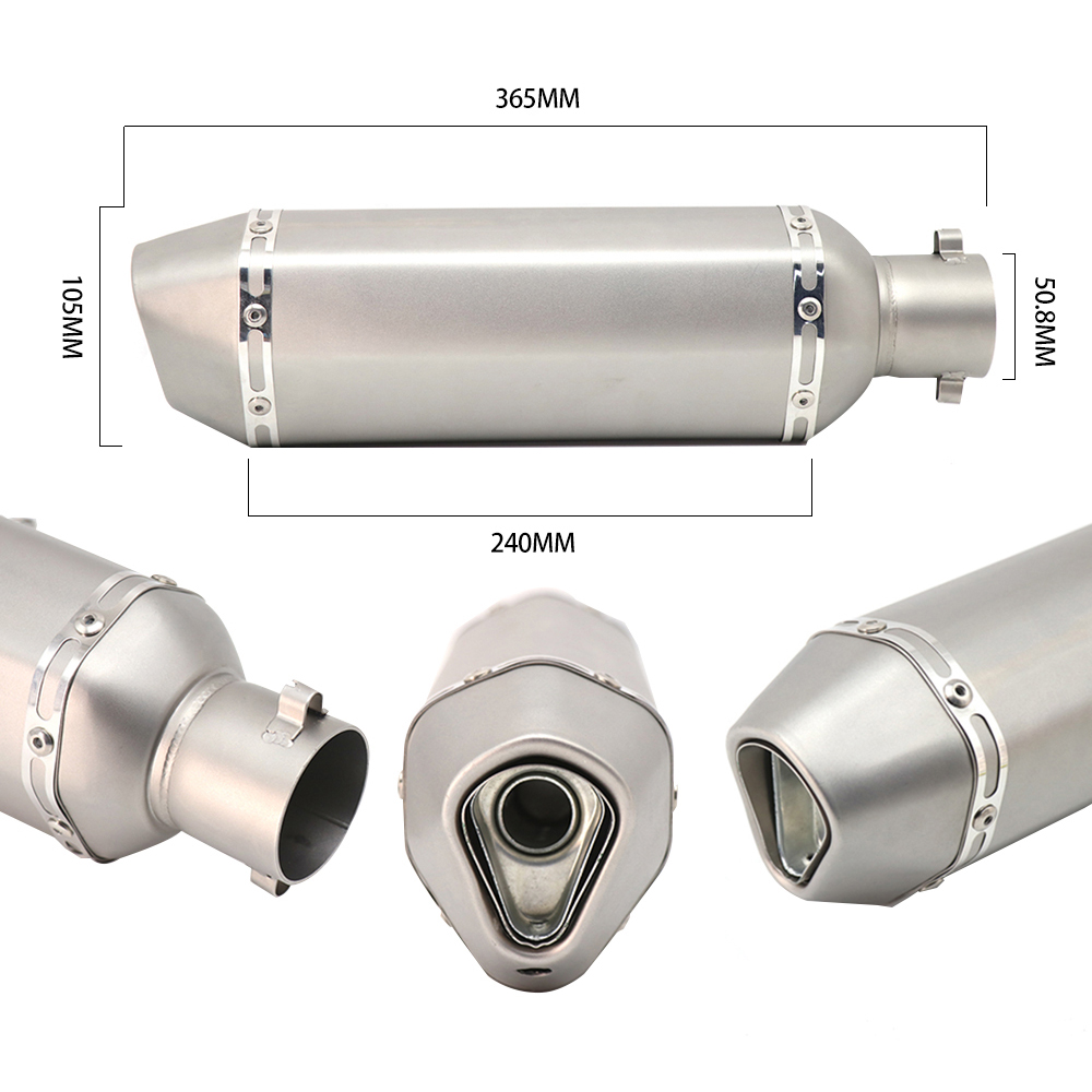 Sclmotos- 51mm Motorcycle Akrapovic Yoshimura Exhaust Muffler Pipe with DB Killer Escape Moto Pitbike Racing NMAX CB650F MT03: model B-03