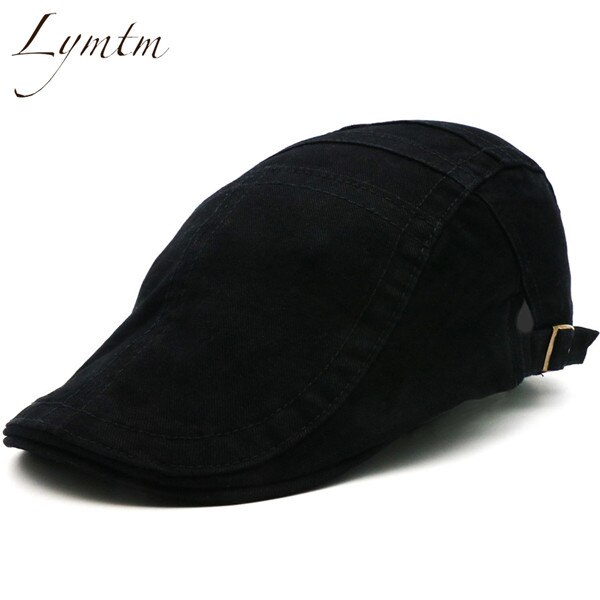 Classic British Style Army Green Cabbie Hats Caps Newsboy Cap Irish Newsboys Flat Caps For Men And Women Summer Sun Hats: Black