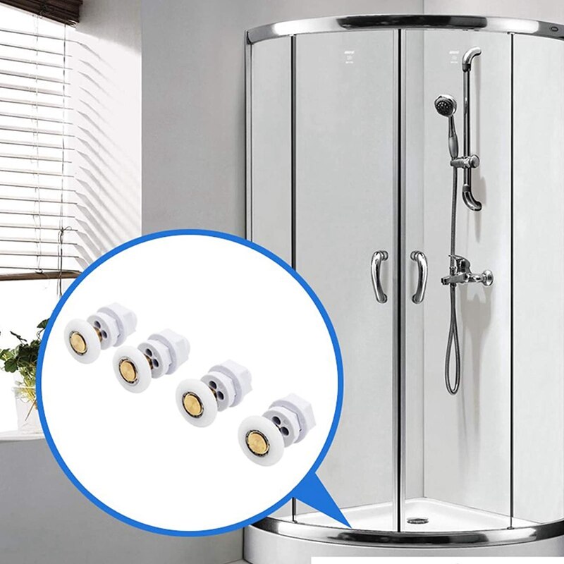 Rueda excéntrica para baño, accesorios de polea colgante para puerta corredera Gl, 2m de diámetro, 4 Uds.