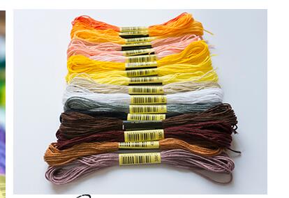 4meter 50pcs embroidery floss Cross Stitch Cotton Embroidery Thread Floss Sewing Skeins Craft