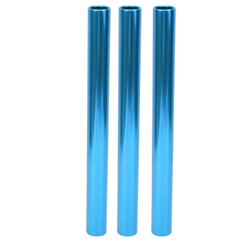 3 pièces D'athlétisme Bâton En Alliage D'aluminium Galvanoplastie Baguettes de Relais D'athlétisme Fournitures: Bleu