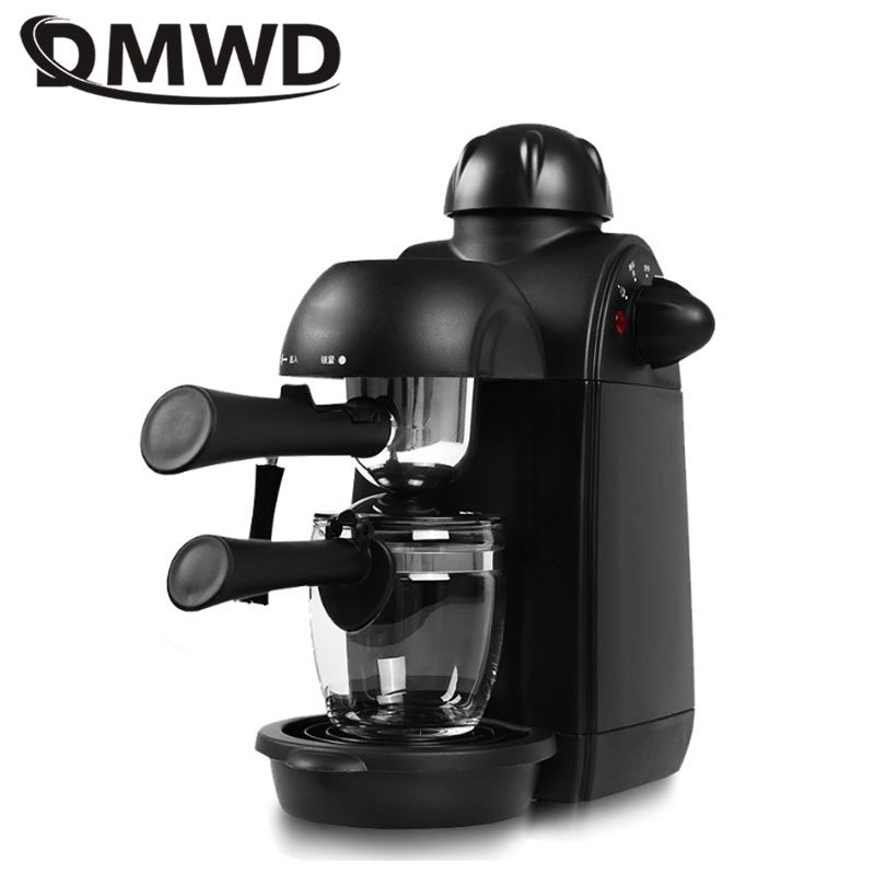 DMWD 240 ml cafeteras expreso automaticas italiana Espresso cafetera eléctrica cafetera Cappuccino leche Frothers Espumador de leche vapor de alta presión de 220 V