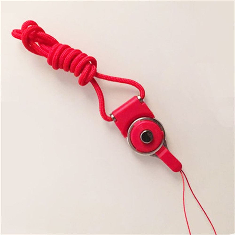 3 pièces Badge bobine doigt anneau lanière porte-Badge cou sangles pour téléphone portable rétractable porte-clés sangles corde papeterie: red
