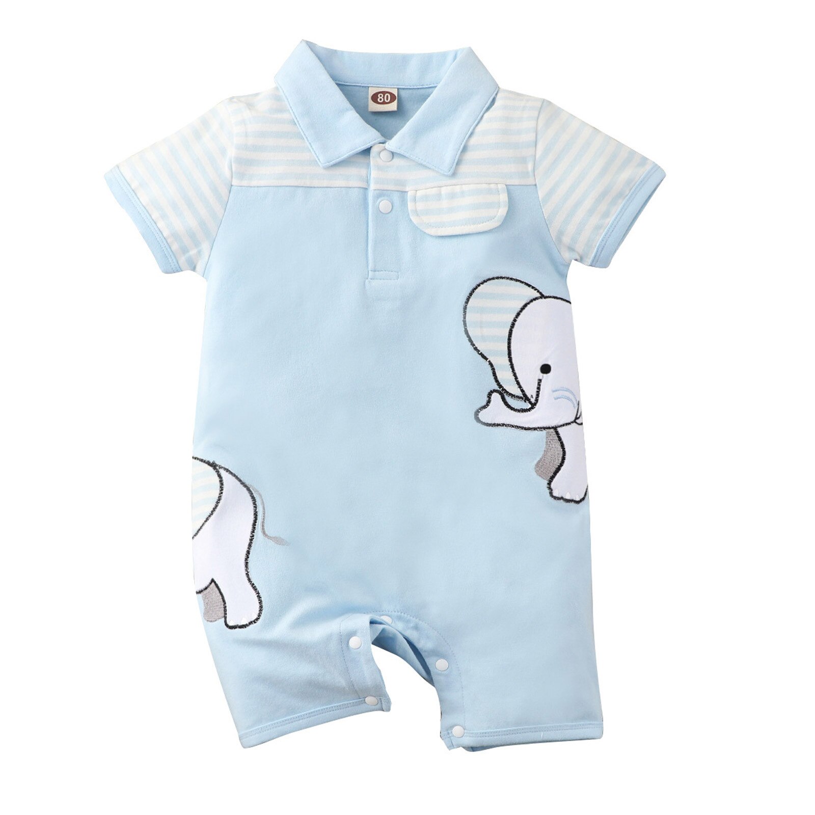 Baby Baby Boy Kleding Cartoon Gestreepte Jumpsuit Een Stuk Romper Kinderen Jongens Zomer Kleding Outfit Voor Pasgeborenen 3-18M Боди: 6m