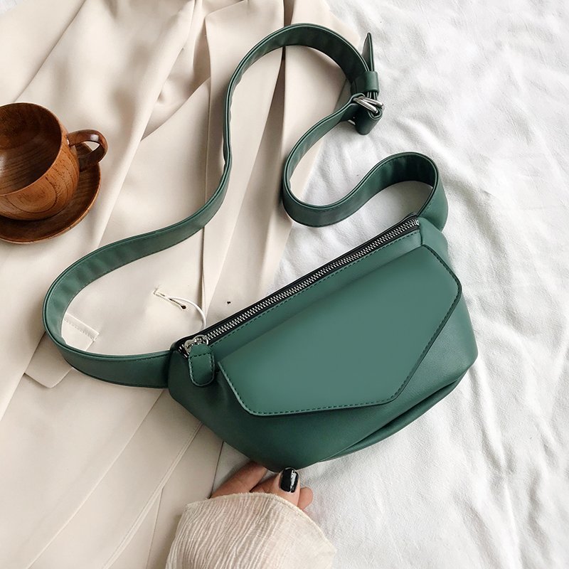 Marsupi Casual per donna borsa a tracolla in morbida pelle borsa da viaggio piccola da viaggio verde nero borsa da marsupio femminile borse da cintura Bolsos