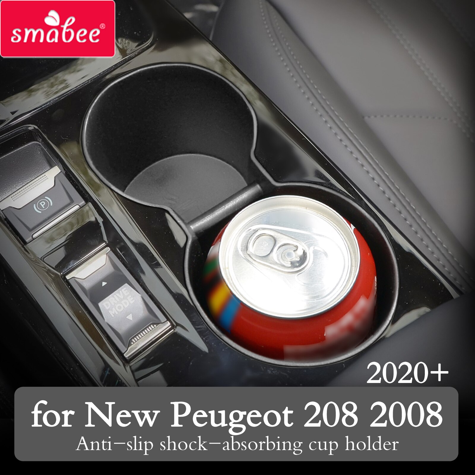 Porte-gobelet d&#39;eau de voiture, boîte de rangement pour Peugeot e 208 e-208 GT , étui de protection fixe pour bouteilles de boissons, accessoires