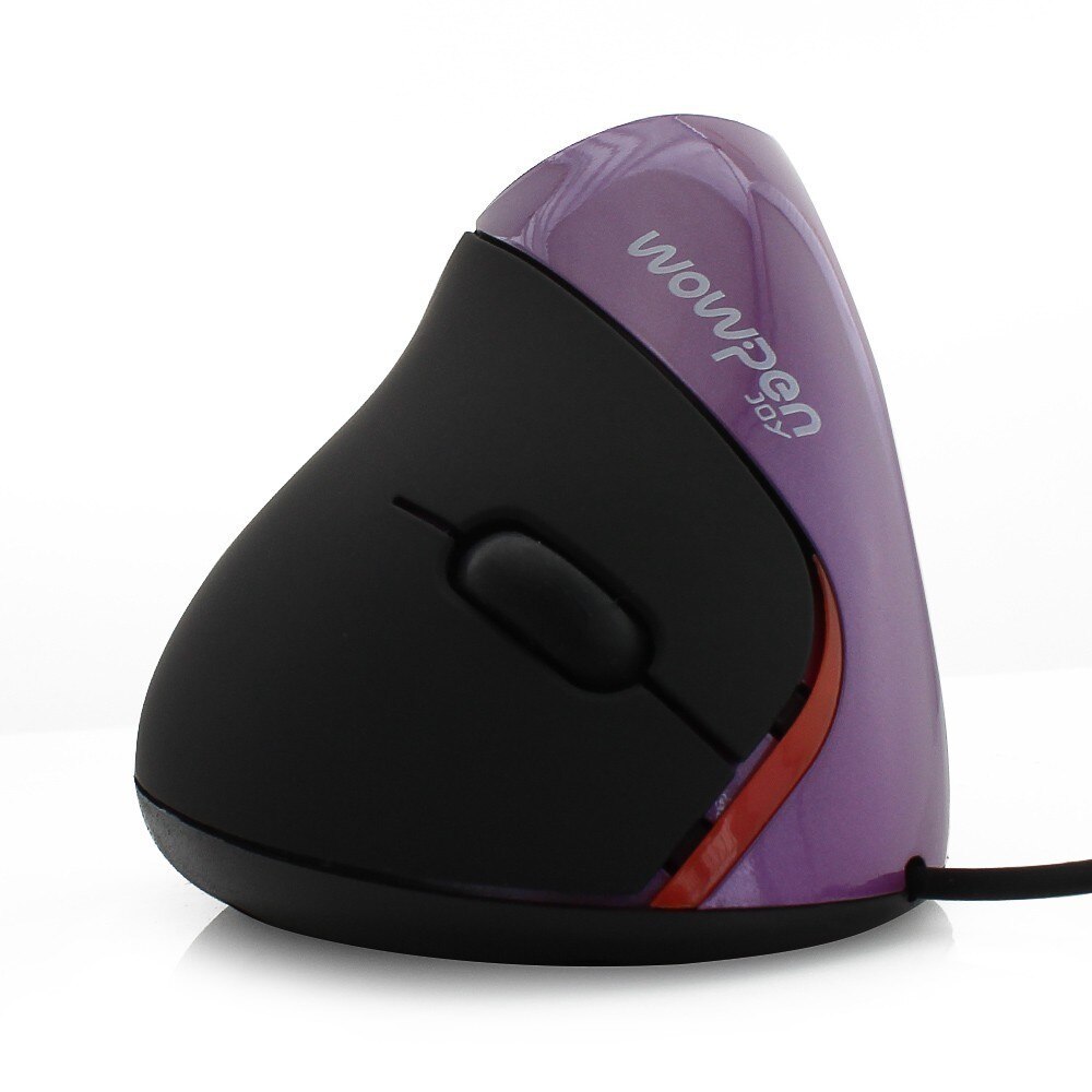 Vertical Office Mouse USB Wired Optical Mouse Ergonomic Computer Gaming Mause With 5 Button 1600 DPI Upright Mice For PC Laptop: Purple Mouse