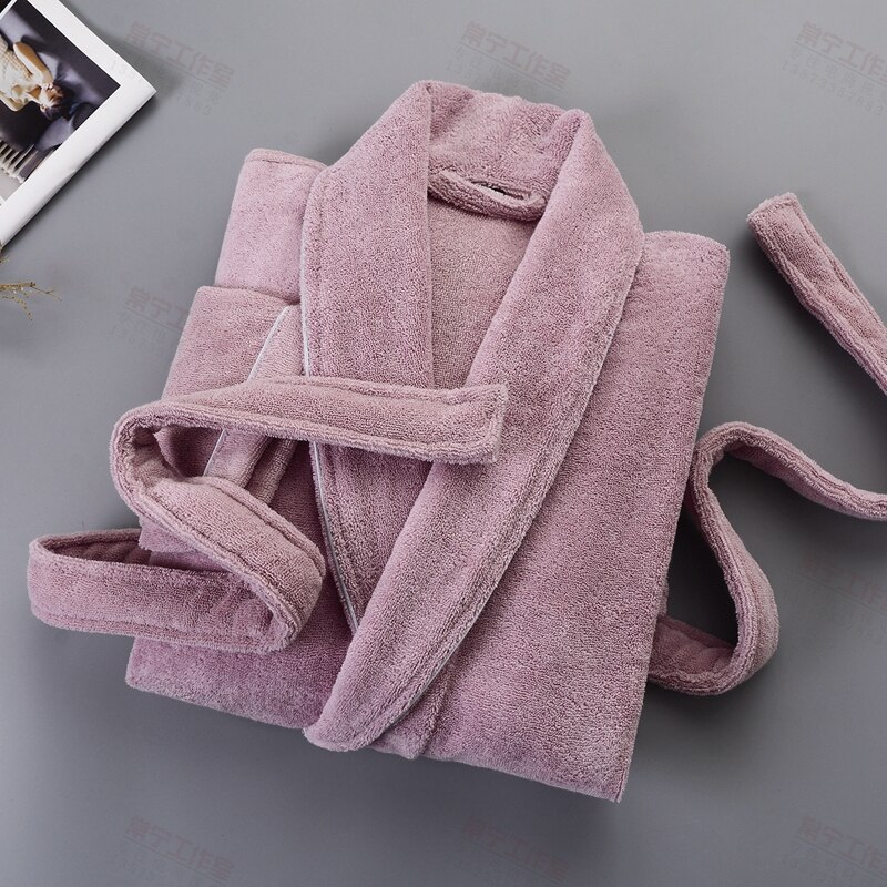 Tykkere menn badekåpe håndkle fleece vinter avslappet lange varme badekåper menn nattøy kapper jul bryllup brudepike kapper