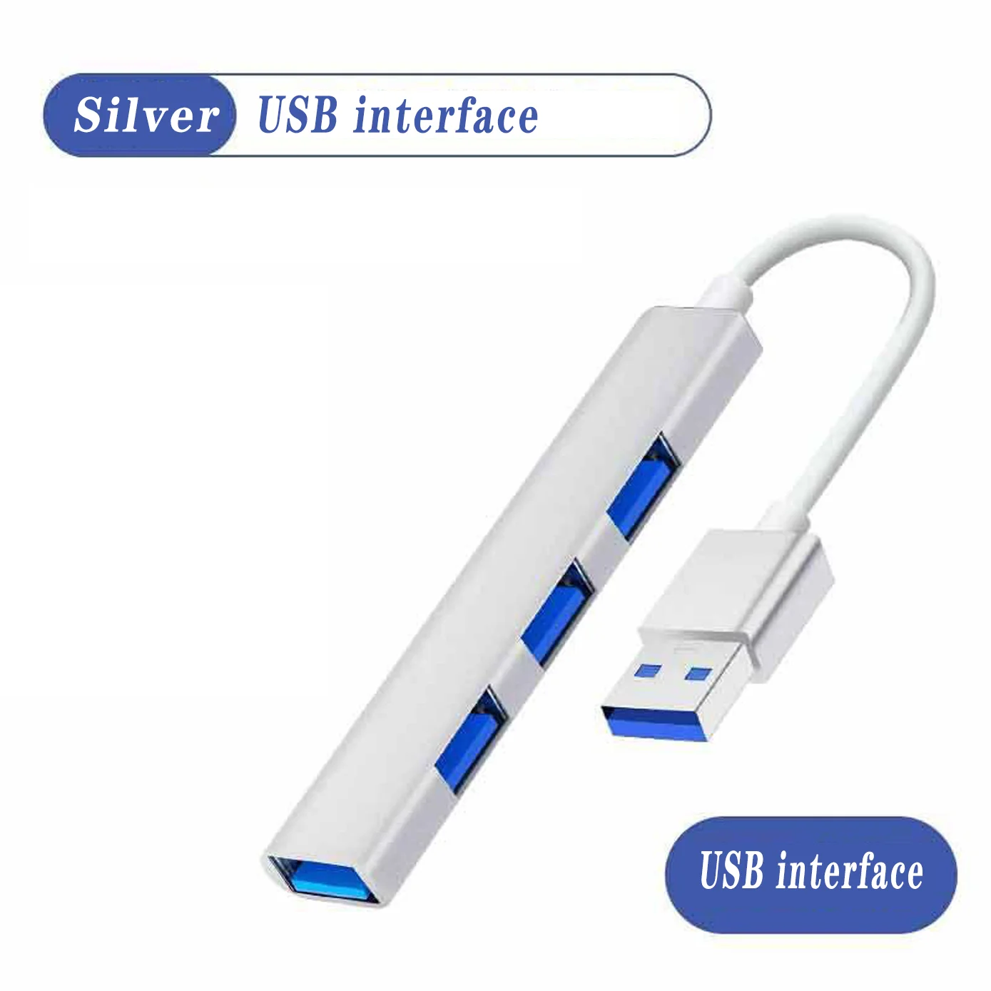 8-IN-2 USB hub 3.0 USB C hub dock station 5Gbps High Speed Transmission USB Splitter Type C to USB OTG Adapter For Macbook Pro: WHITE