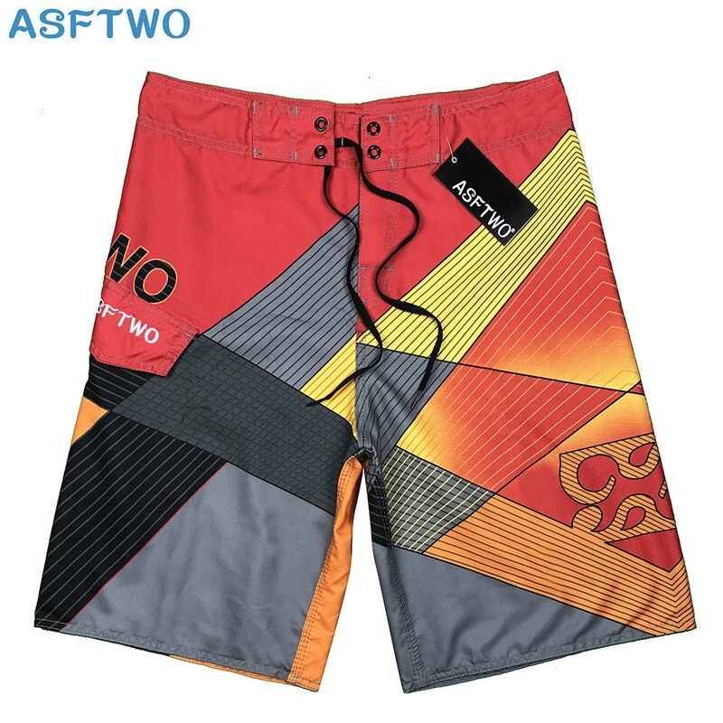 Pantalones de playa de secado rápido para hombre, pantalones de surf de secado rápido, pantalones cortos de viaje para fitness, correr, deportes de verano: Rojo / W34