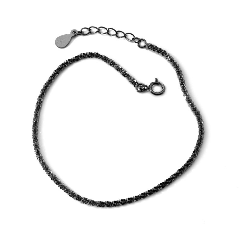 Inzat pulseira em prata esterlina 925 real, pulseira minimalista para mulheres, festa, boêmia, joias finas, acessórios para presente, hip-hop