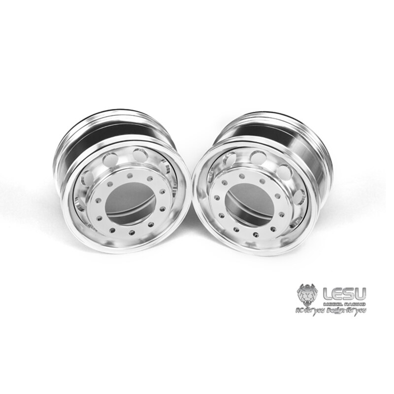 Cubo de rueda delantera de Metal LESU para 1/14 RC Tamiya Tractor camión ejes no impulsados