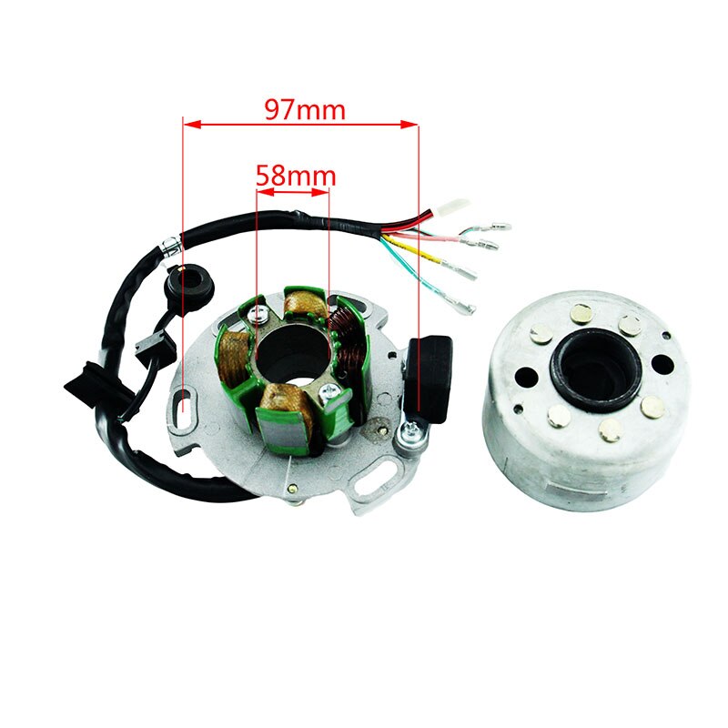 Off road motocross magnet motor stator coil kits pit bike high-speed fit til lifan 150cc motor cq -125: Default Title