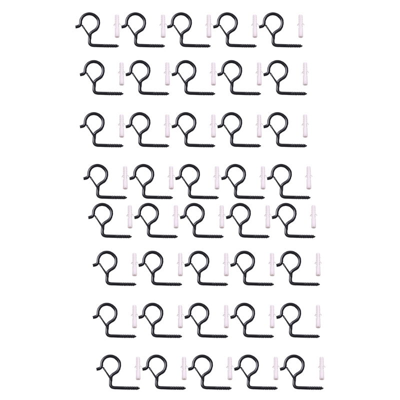 20/40 sztuk śrubin sufitowe haki lampy uchwyty na haki nadaje się robić światła zewnętrzne Birdhouses zestaw haczyków z gwintem domowym: 40