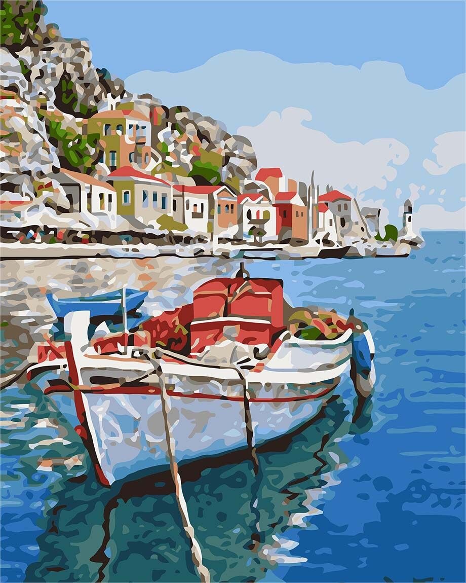 Pintura de HUACAN por números, paisajes de ciudad, Kits pintados a mano, pintura al óleo DIY sobre lienzo con dibujo de números, paisaje, decoración del hogar,: SZHC215