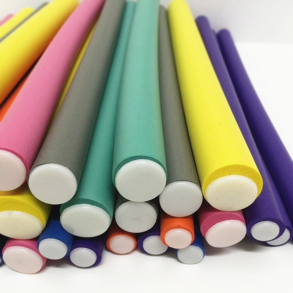 Bei 18 cm 42 teile/satz 7 Arten haar Eisstockschießen flexi stangen kunststoff Magie Haar Lockenwickler DIY lange haar kräuseln werkzeuge