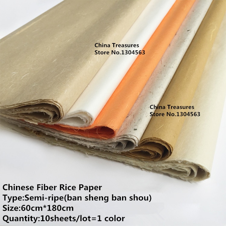 10 vellen/lot, 60cm * 180cm Chinees Rijstpapier Younlong Fiber Papier Chinese Kalligrafie Schrijven Papier Sumi-e Xuan Schilderen supply