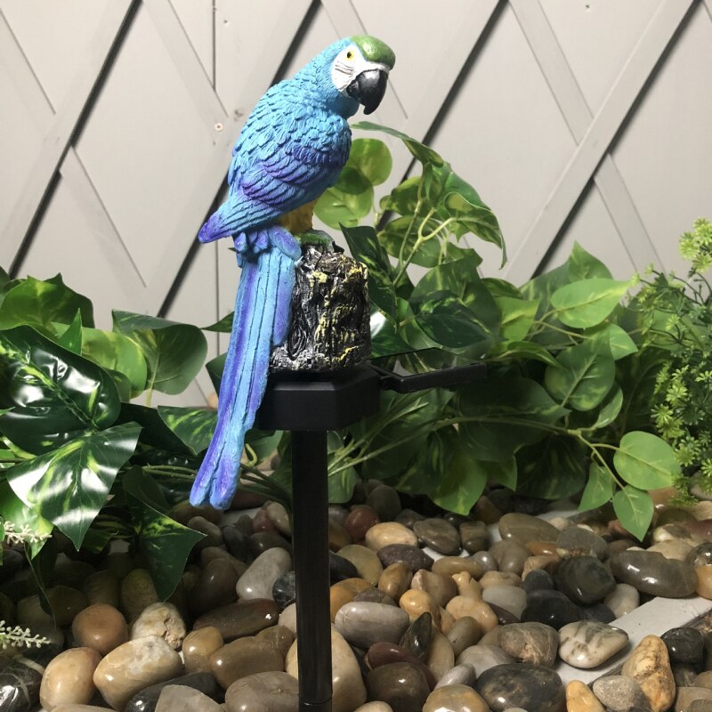 Uil Eekhoorn Parrot Vorm Energie Lamp Led Solar Outdoor Tuin Waterdichte Verlichting Nachtlampje Uil Uil Gazon Lamp Decoratie: blue  parrot