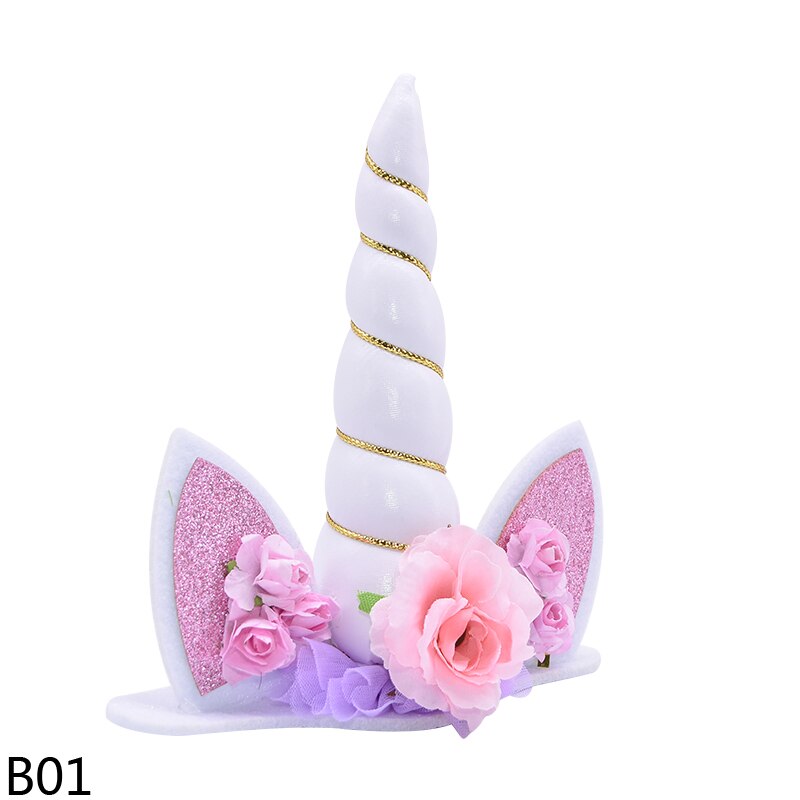 Unicorn Headband Halloween Children's Headband Birthday Party Baby Hair Accessories Headdress Unicorn Party: B01