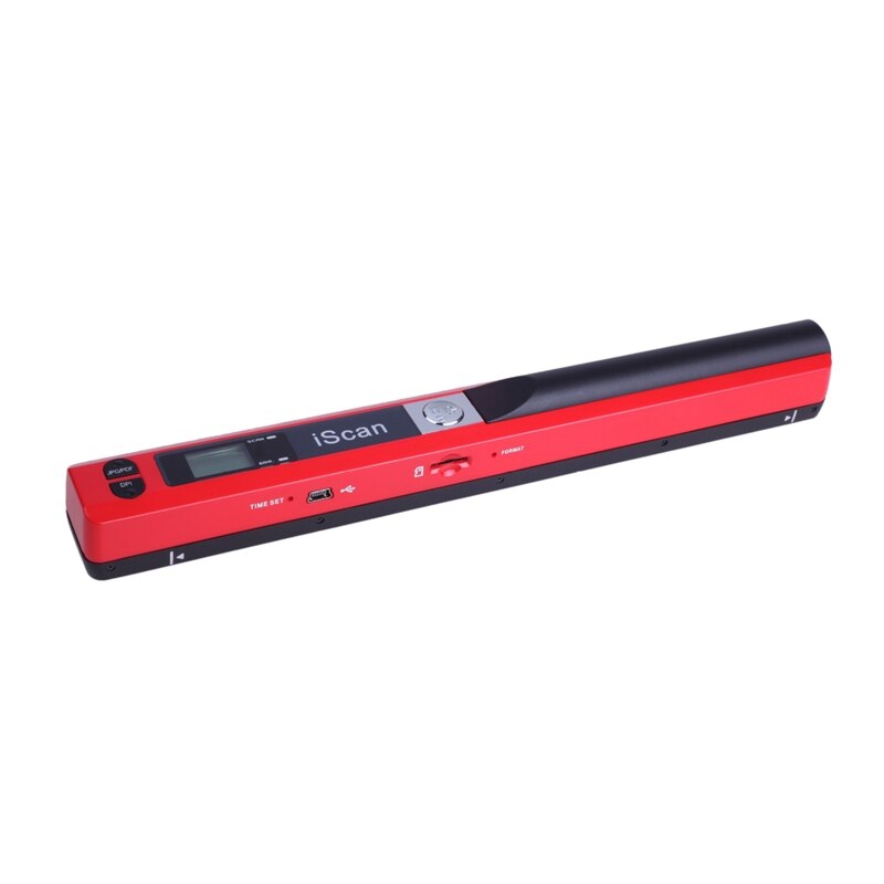 Escáner portátil de documentos de mano 227X20X20mm 900 DPI USB 2,0 LCD soporte de pantalla JPG / PDF Selección de formato: Red