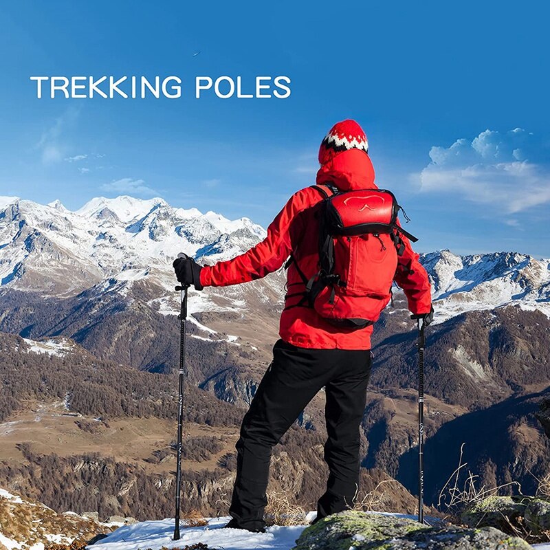 TUOBEIS trekking poli per escursionismo, escursionismo bastoni nordico a passeggio bastoni 2 pacchetto collassabile alluminio con Presto Flip serratura poli