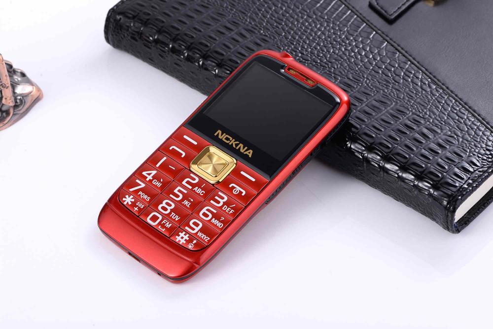 Metal Body E71 Super Slim Small Mobile Phone Big Russian Keyboard Feature Phone: NO Box / Red