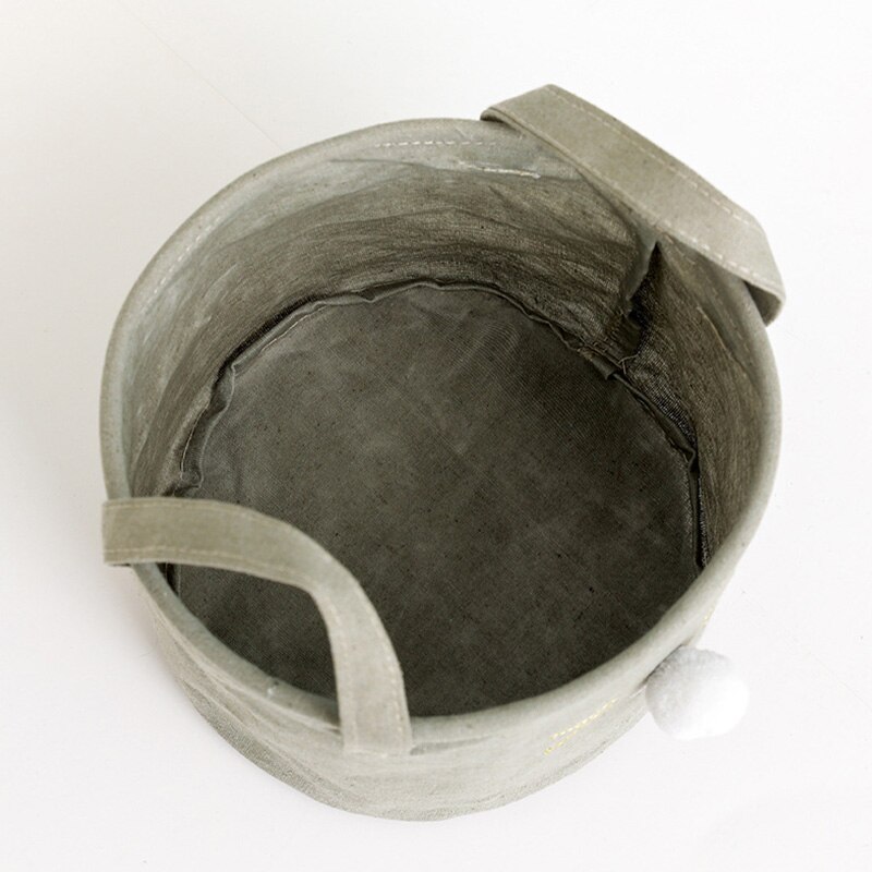 1pc skrivebord diverse lagerkurv med håndtag dejlig bomulds hamp kosmetisk makeup arrangør spand 4 farver valg 20*15cm